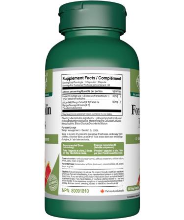 VORST Forskolin Plus 125mg With 25:1 Extract Ratio (3125mg Raw Extract Equivalent) 60 Vegan Capsules | Herbal Supplement for Men and Women | Includes 150mg African Wild Mango Extract | 1 Bottle 60 count (Pack of 1) - Buy Online on GoSupps.com