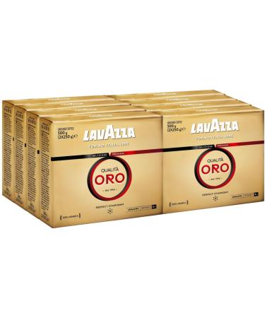 LAVAZZA - Caf Moulu Qualit Oro 4Kg - Caf italien - 100% Arabica - quilibr & Aromatique - Intensit 5-16x250 g