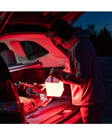 LuminAID Solar Camping Lantern & Phone Charger - Inflatable LED Lamp for Camping, Hiking, Emergency Light - Titan White/Red 300 Lumens - Buy Online on GoSupps.com