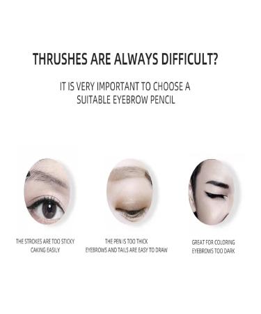 Waterproof Four-Pronged Eyebrow Pencil - Easy-to-Apply Dark Brown Liquid Eyebrow Pencil - Buy Online on GoSupps.com