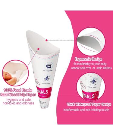 JIURUN Disposable Female Urination Device - 50 PCS | Portable Urinal Funnel for Women | Stand & Pee for Travel, Camping, Outdoor Activities | Ideal for Pregnant & Wounded Women - Buy Online on GoSupps.com