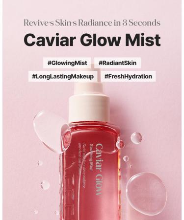 Delere Caviar Glow Soothing Mist | Hydrating Face Mist with Caviar Extract | Refreshing Caviar Collagen Spray for Radiant Hydration and Glowing Skin 3.4oz - Buy Online on GoSupps.com