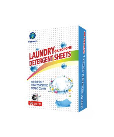 90 Pcs Laundry Detergent Sheets Nano-concentrated Washing Powder Sheets Laundry Cleaning Products Supplies Tablets Cleaning Liquidless Scent Laundry Powder Wash Sheets Nano-concentrated Pcs Pa