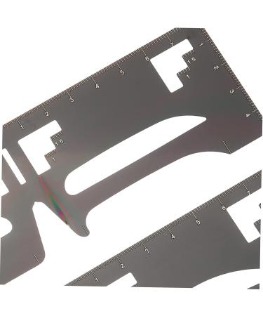 Ipetboom 8 Pcs Eyebrow Ruler Makeup Supplies Makeup Stuff T Tool Eyebrow Template Sticker Stainless Steel 20x4.8cmx4pcs As Shownx4pcs - Buy Online on GoSupps.com