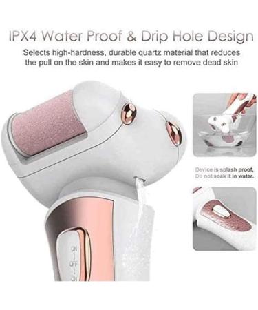 Electric Foot Callus Remover: Rechargeable Pedicure Tools - 2 Rollers (Powerful) Professional Electronic Micro Feet File Care Perfect for Hard Cracked Skin Rechargeable Electric Foot Grinding Devi - Buy Online on GoSupps.com
