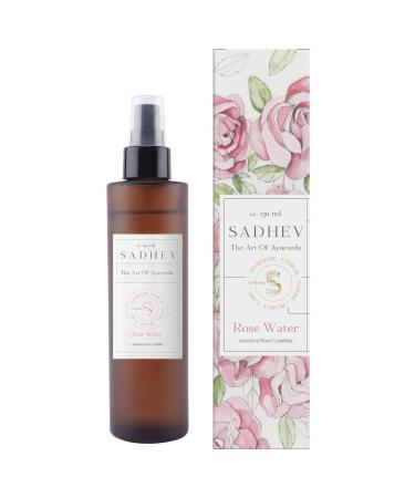 Sadh ev 100% Organic Rose Water Face Mist For Glowing Pore Tightening Face Toner - 150ml (Pack of 1)