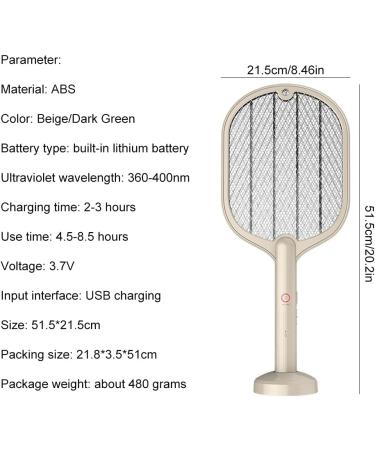 2 in 1 LED Electric Rechargeable Mosquito KillerFly Swatter with Mosquito Lamp Pest Repellent Hand-Held Mosquito Killer Outdoor FGTNV (Color : Green) - Buy Online on GoSupps.com