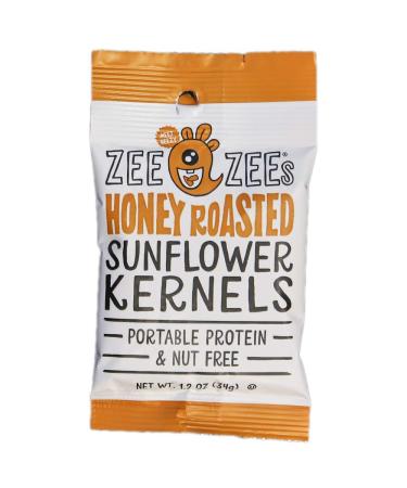 Zee Zees Honey Roasted Sunflower Kernels, Nut Free, Plant Protein, 1 oz, 48 pack