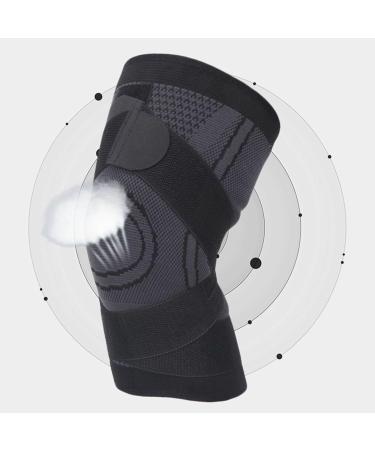Hutena Pro Knee Brace Support - Compression Sleeve for Men & Women X-Large Black | Ideal for Running & Fitness - Buy Online on GoSupps.com