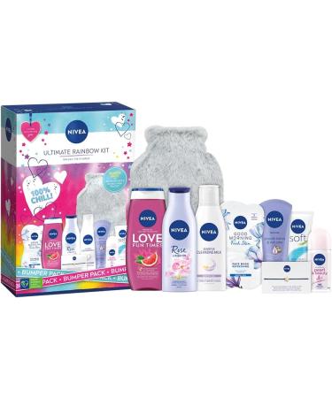 NIVEA Ultimate Rainbow Kit Gift Set (9 Pieces) Refreshing and Colourful Set Includes Shower Gel Cleansing Milk Face Mask and More for Women - Buy Online on GoSupps.com