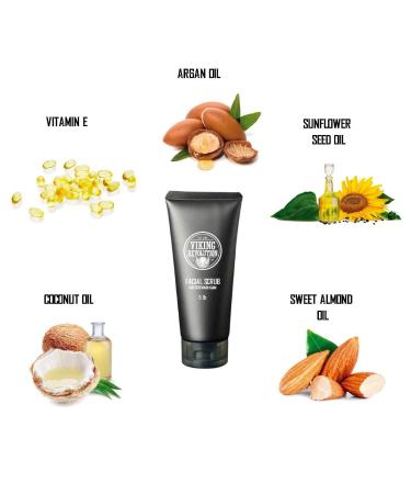 Viking Revolution Microdermabrasion Face Scrub for Men - Exfoliating Facial Cleanser for Deep Cleansing and Blackhead Removal - 5 Fl Oz - Buy Online on GoSupps.com