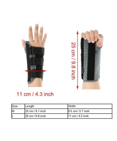 Wrist Support Splint Brace for Carpal Tunnel - Adjustable Breathable Hand Protective Belt - Wrist Joint Sprain Fixation Correction - Size L Right - Buy Online on GoSupps.com