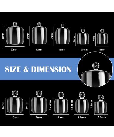 500 Transparent Artificial Toenails - Full Cover Acrylic Nail Tips for DIY Nail Art | 10 Sizes | Perfect for Women - Buy Online on GoSupps.com