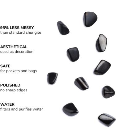 250g Shungite Tumbled Stones for Water Purification - Authentic Healing Crystal Infused Water - Shungite Nuggets for Cleansing and Filtering - Buy Online on GoSupps.com