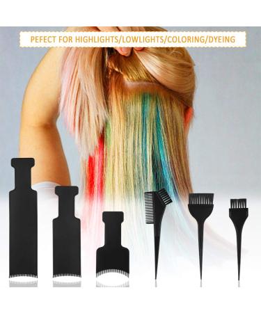 Professional Balayage Board & Hair Dye Set | 3 Colored Brushes & Comb | DIY Hair Coloring for Salon & Home | Black - International Shipping Available - Buy Online on GoSupps.com