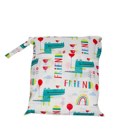 Egurs Wetbag Waterproof Reusable Diaper Bag Nappy Bag Crocodile L 30 * 36cm L 30*36cm Crocodile