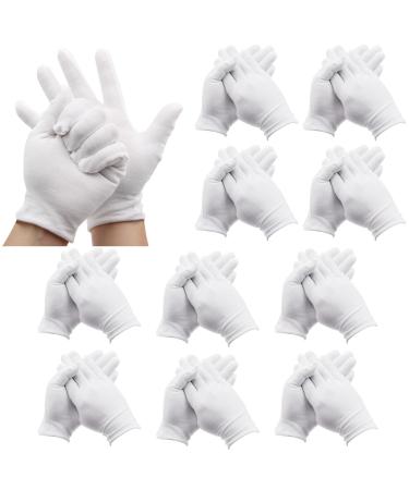 Vegcoo 11 pairs of cotton gloves white gloves made of 100% cotton soft and flexible reusable protective gloves for dry hands neurodermatitis moisturizer jewelry control - Buy Online on GoSupps.com