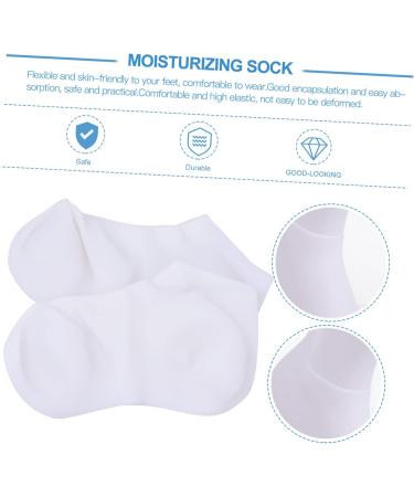 Housoutil 1 Pair Protective Socks Silicone Socks Spa Moisture Socks Gel Heel Socks Hydrating Socks Cotton Socks for Moisturising Night White Women's Sebs Moisturizing High Heels - Buy Online on GoSupps.com