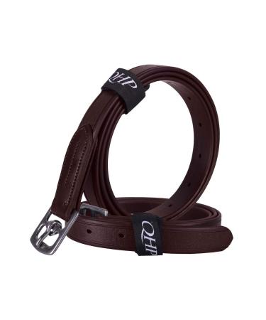 ARBO-INOX - Stirrup leathers - Biothane - brown or black - leather look - stainless steel buckles (120cm brown) 120cm brown
