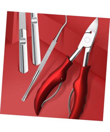MERRYHAPY 1pc Nail Clippers Thick Nail Scissors Nail Salon Tools Dead Skin Scissors Nail Art Kit Podiatrist Fingernail Kit Manicure Pedicure Kit Angled Nail Clipper Pedicure Tool Red Rubber - Buy Online on GoSupps.com
