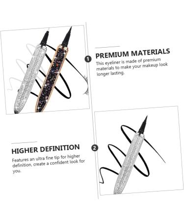 WOONEKY 4 Pcs Diamond Eyeliner Precise Eyeliner Waterproof Liquid Eyeliner Waterproof Eyeliners Black Silver - Buy Online on GoSupps.com
