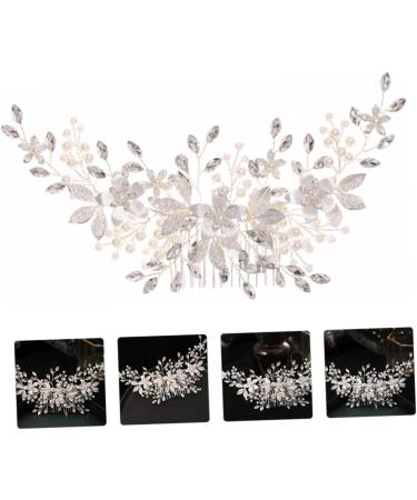 POPETPOP Alloy Pearl Hair Comb Bride Hair Comb Imitation Pearl Headdress Headwear Decor Pearl Headpiece Bridal Headdress Pearl Hair Combs Bridal Headwear Bridal Pearl Headwear - Buy Online on GoSupps.com