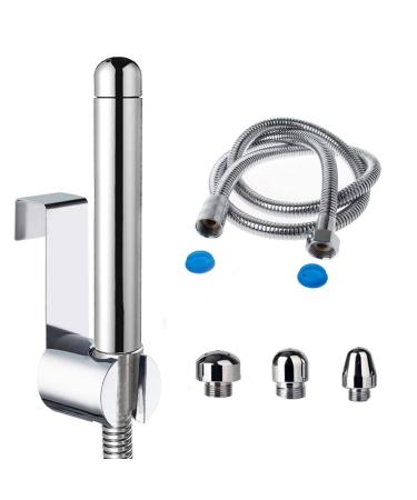 Shower Douche Enema Kit with Hook up Colon Nozzle Cleaner System with 59 inch Shower Hose and 3 Heads for Men Women Cleaning