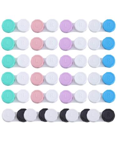 25 Pack Contact Lens Cases Portable Contact Lens Container Contact Lens Soaking Storage Case with L and R Caps 5 Colors - Buy Online on GoSupps.com