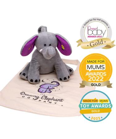 Jaspar The Dreamy Elephant - Multi Gold Award-Winning Sleep Aid for Babies/Toddlers | 6 White/Pink Noise Sounds, Cry Sensor, Voice Recording, Red Night Light - Buy Online on GoSupps.com