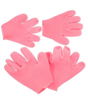 minkissy 2 Pairs Moisturizing Gloves Lotion Mittens Silicone Gloves for Dry Hand Gloves for Moisturizing Hands Overnight Hand Moisturizer Gloves Miss Full Foot Silica Gel Soft