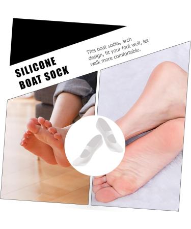 Beatifufu 1 Pair Beach Socks Silicone Moisturizing Socks Dance Socks Plantar Cracked Heel Socks Ballet Socks Silicone Arch Tendon Socks White Waterproof Socks Men and Women Absorb Sweat - Buy Online on GoSupps.com