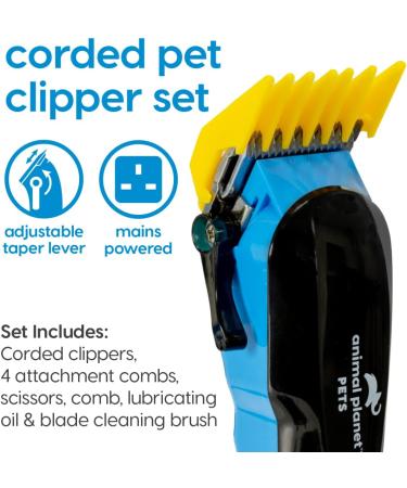 Animal Planet 59509 Corded Professional Pet Clippers Kit and Accessories/Dog & Cat Fur Trimmer/High Precision Low Noise Shaver - Buy Online on GoSupps.com