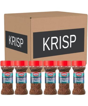 6 x 55g Professional Chocolate Sugar Strands Baking Cake Sprinkles Desert Icing Cooking - Buy Online on GoSupps.com
