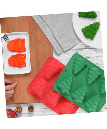 Alipis Christmas Baking Molds Silicone Molds Biscuits Dessert Bakeware Santa Claus Cake Mold Fudge Set - Buy Online on GoSupps.com