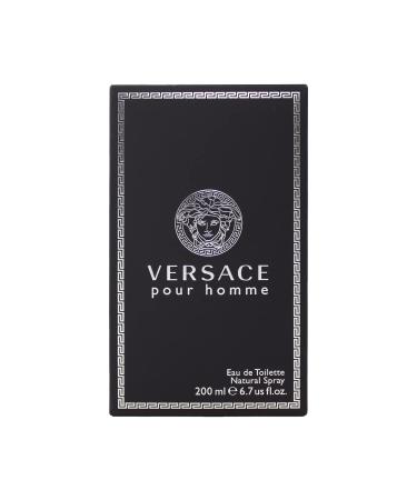 Versace Pour Homme for Men Eau de Toilette Spray 6.7 Ounce 6.7 Fl Oz (Pack of 1) Aromatic Fougere