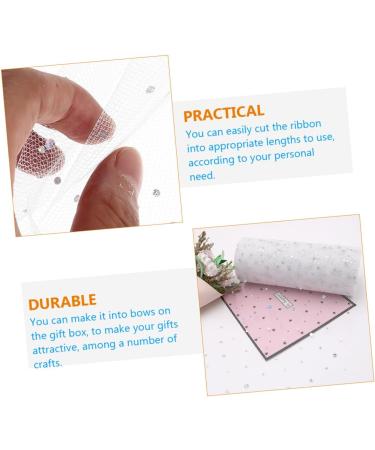 KALLORY 4 Rolls Mesh Roll Decor Gauze Tutu Fabric Tulle Spool Diy Clothes Supply Rhinestones Cloth Cap - Buy Online on GoSupps.com
