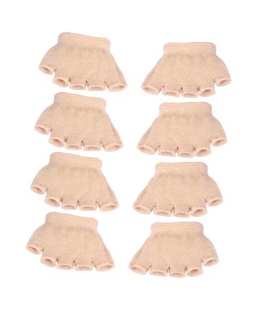 Holibanna 4 pairs of khaki socks women slipproof socks front foot sock toe separator for toe interlocks half-socks for women no invisible man stockings