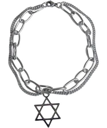 Oralgo Double-Lying Star-Trailer Bracelet | Modern Adjustable Stainless Steel Wrist Jewelry for Parties | Stylish Pendant Bangle - Buy Online on GoSupps.com