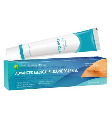 MONTE LUNA Silicone Scar Gel Scar Cream Scar Removal and Treatt Cream for Keloids C-Section Burn Surgery Acne - Physician Formulated Silicone Without Water. Effective for Old and New Scar (45g)