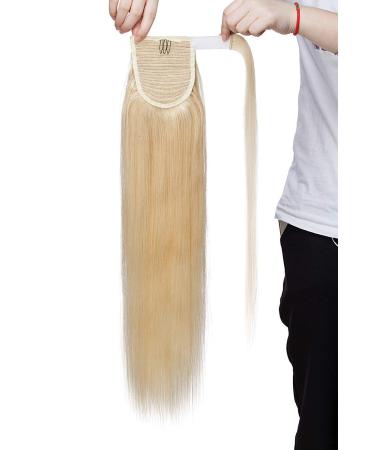 SEGO Real Hair Ponytail Extension Clip-In - Light Blonde #613 16 (40cm) | 80g Braid Hair Piece - Buy Online on GoSupps.com