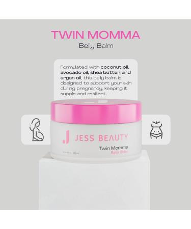 JESS BEAUTY Twin Momma Belly Balm Lotion | Coconut & Avocado Oil | Maternity Skincare Essentials 4.4 fl oz - International Shipping Available - Buy Online on GoSupps.com
