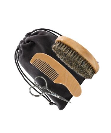 NOLITOY 3 Sets Beard Care Kit Mens Male Beard Conditioner Hair Kit Body Razor for Men Beard Cleaning Tool Oil Kit Razor Blades for Men Beard Supplies Accessories Brush Man Wooden