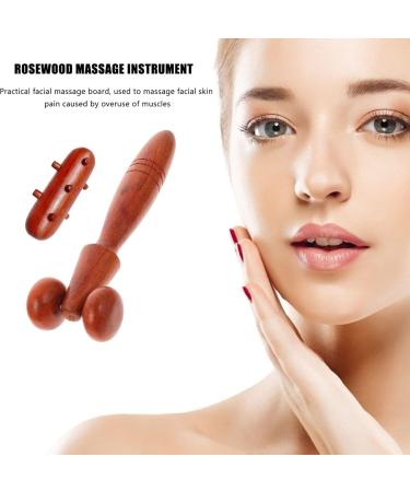 Minkissy Rosewood Massage Device - Acupuncture Tool Hand & Facial Massager Chinese Scraping Tool - 2 Pieces 16x5x3cm Red - Optimize Your Fitness & Relaxation - Buy Online on GoSupps.com