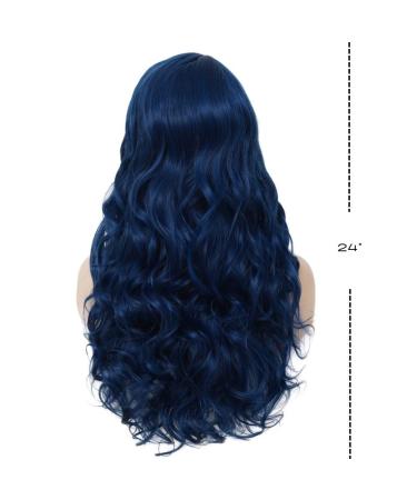 Shop Blue Long Wavy Wigs for Women | Synthetic Curly Heat Resistant Costume Wigs for Halloween Parties - Buy Online on GoSupps.com
