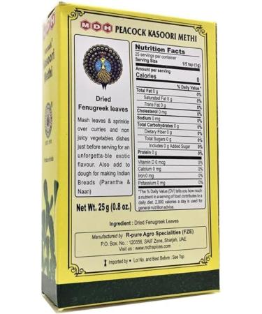 MDH Kasoori Methi Leaves - Dried Fenugreek Leaves 25g | Authentic Indian Spice - Buy Online on GoSupps.com
