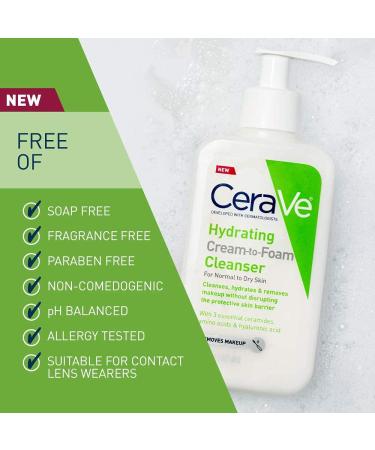 Hydrating Cream-to-Foam Cleanser: Skin Refreshing Formula - Buy Online on GoSupps.com