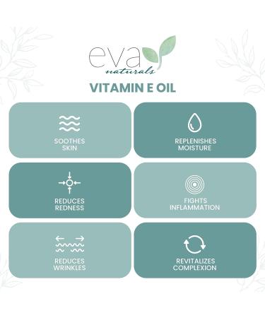 Vitamin E Skin Oil with Avocado & Jojoba - 2 Oz - Scars, Stretch Marks & Dark Spots Treatment - Hair and Face Serum by Eva Naturals - Buy Online on GoSupps.com