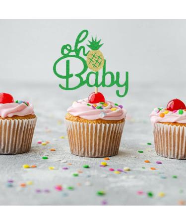 24 Pcs Pineapple Oh Baby Cupcake Toppers Cute Summer Fruit Gender Reveal Party Baby Shower Birthday Party Cake Decoration Dessert Insert MGPFERD - Buy Online on GoSupps.com