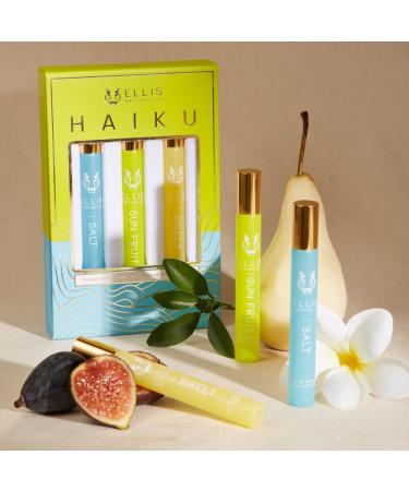 Ellis Brooklyn HAIKU Fragrance Trio - Clean Perfume SALT SWEET & SUN FRUIT Rollerball Perfume for Women Travel Size Perfume Gift Sets for Women SALT SUN FRUIT SWEET 0.33 Fl Oz (Pack of 3) - Buy Online on GoSupps.com
