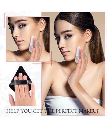 6 pieces of velvet triangle powder puff soft makeup powder puff used to mix and apply loose or compact powder makeup powder puff set makeup powder puff /72 (Color : Black skin) - Buy Online on GoSupps.com